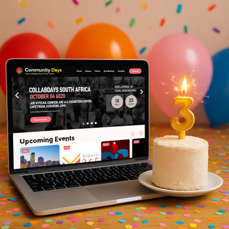 Community Days website celebrates it's 3rd anniversary.