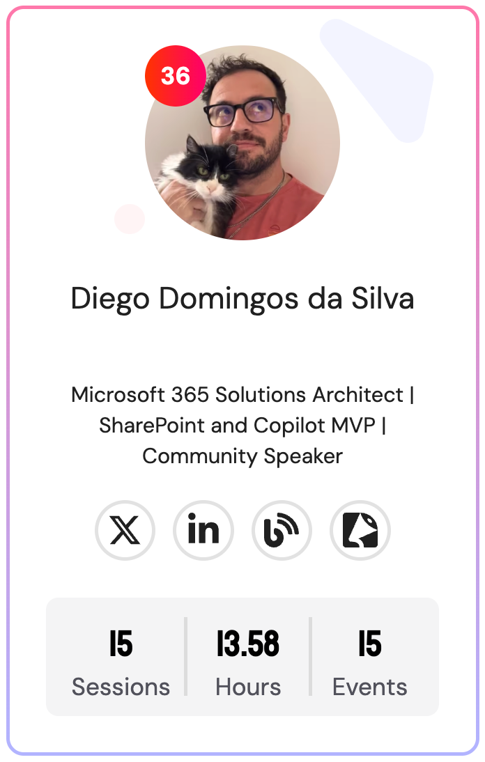 Diego's speaker profile on Community Days